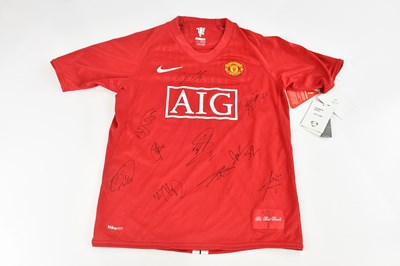 Lot 1466 - An autographed replica Manchester United...