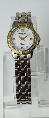 Lot 1098 - RAYMOND WEIL; a lady’s two tone ‘Tango’...