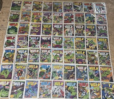 Lot 2153 - MARVEL THE HULK; a complete run of sixty-three...