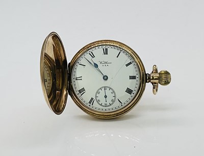 Lot 1131 - A 9ct gold full hunter crown wind pocket watch,...