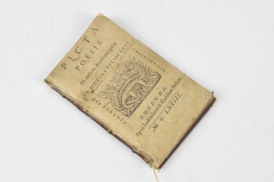 Lot 8 - PICTA POESIS AB AUTHORE DENUO RECOGNITA UT...
