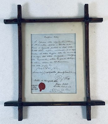 Lot 496 - An unusual handwritten Papal blessing, signed...