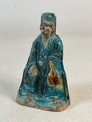 Lot 469 - A Chinese Ming dynasty terracotta hollow...
