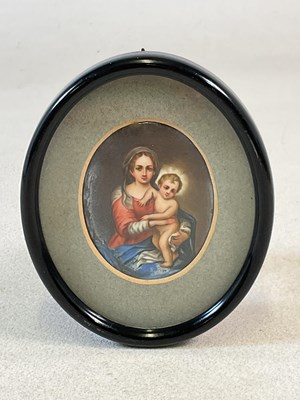 Lot 444 - A late 19th century Continental oval porcelain...