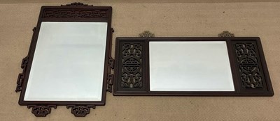 Lot 481 - Two contemporary Chinese hardwood rectangular...