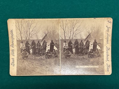 Lot 189 - A rare 19th century stereograph, Sioux scouts...