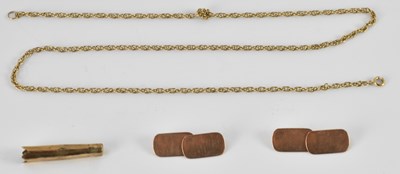 Lot 1168 - A pair of 9ct yellow gold rectangular...