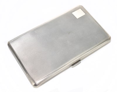 Lot 1095 - FREDERICK FIELD; an Elizabeth II hallmarked silver cigarette case of rectangular form