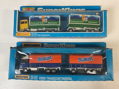 Lot 223 - MATCHBOX SUPERKINGS; two K-21 Ford...
