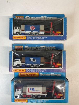 Lot 262 - MATCHBOX SUPERKINGS; three K-34 DAF pallet...