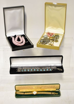 Lot 1029 - A mixed lot of costume jewellery, to include...