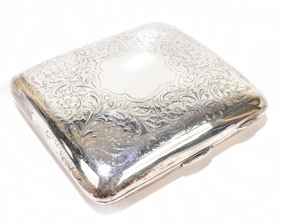 Lot 1142 - COLEN HEWER CHESHIRE; an Edward VII hallmarked silver cigarette case