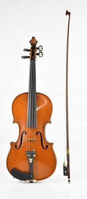 Lot 1323 - A full size German violin, Stradivarius copy...