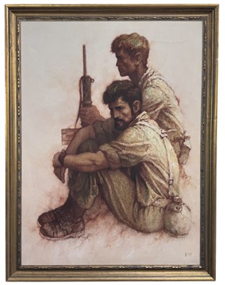 Lot 122 - WILLIAM WEINTRAUB (1926-1991); a large oil on...