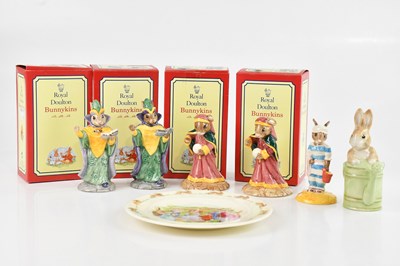Lot 1305 - ROYAL DOULTON; a collection of five Bunnykins...