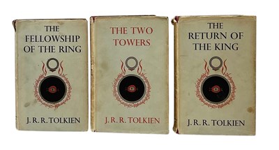 Lot 2192 - J.R.R.TOLKIEN; The Lord of the Rings in three...