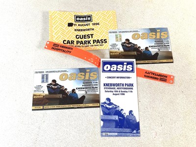 Lot 2397 - OASIS; a pair of tickets, hospitality...