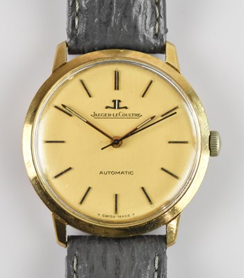 Lot 465 - JAEGER-LECOUTRE; a gentleman's 9ct gold cased...