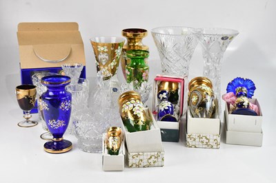 Lot 1368 - BOHEMIA CRYSTAL; a large collection crystal...