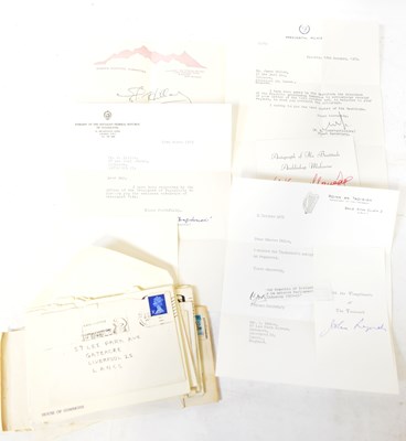 Lot 686 - POLITICS; a collection of signatures and...