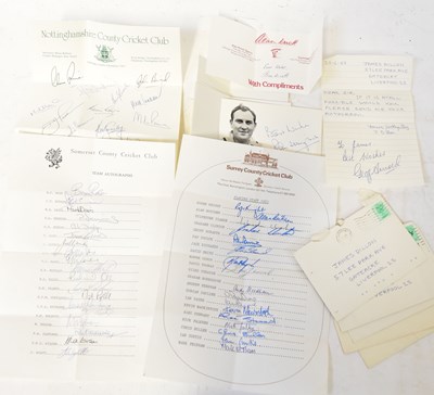 Lot 684 - CRICKET; a collection of autographs, to...