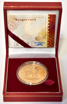 Lot 756 - SOUTH AFRICAN MINT; a 22ct 1oz Krugerrand,...