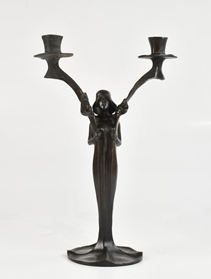 Lot 1788 - JULES MOIGNIEZ; an Art Nouveau bronze twin...