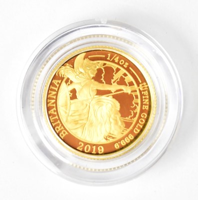 Lot 769 - ROYAL MINT; a 1/4oz gold proof Britannia £25...