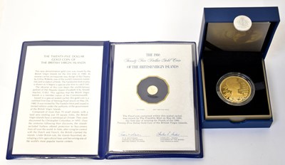Lot 902A - A British Virgin Islands $25 dollar coin, 1980,...