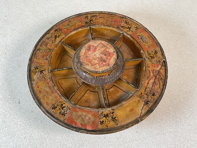 Lot 191 - A Victorian lacquered gilded 'Pope Joan' games...