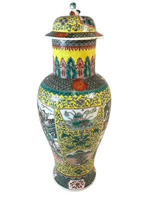 Lot 468 - A large 19th century Chinese Famille Jaune...