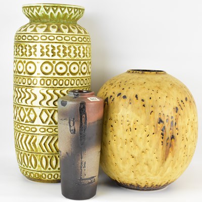 Lot 391 - BAY KERAMI, WEST GERMANY; three vases, the...