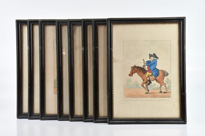 Lot 1018 - HENRY WILLIAM BUNBURY; a set of eight hand...