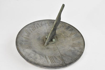 Lot 240 - A slate sundial, possibly named 'Cosbey Bosley'...