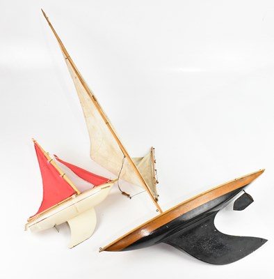 Lot 647 - BOWMAN; a large racing model pond yacht,...