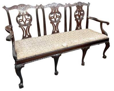 Lot 2 - A good Victorian mahogany Chippendale style...