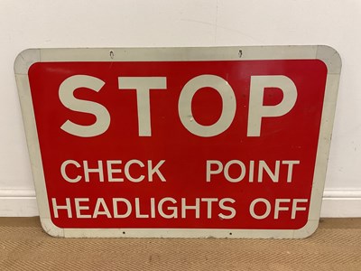 Lot 2427 - The aluminium sign from Checkpoint Charlie,...