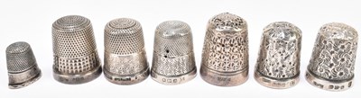 Lot 1200 - JAMES SWAN; a George VI hallmarked silver thimble