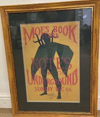 Lot 2588 - An original poster, 'Moe's Book Store, Notes...
