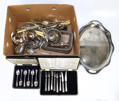 Lot 2021 - A collection of assorted silver plate to...