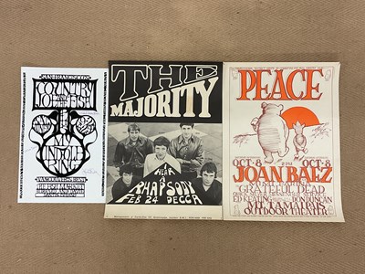 Lot 2631 - Three posters; Country Joe and the Fish at the...