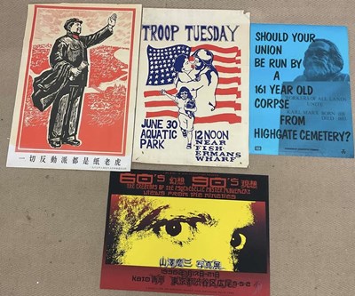Lot 2655 - Four mixed posters; one depicting Mao Tse-Tung,...