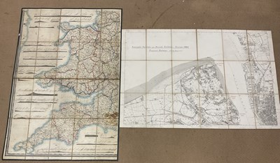 Lot 2280 - Two linen backed folding maps comprising, a...