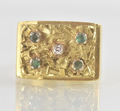 Lot 1206 - An 18ct yellow gold naturalistic diamond and...