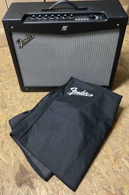 Lot 2360 - FENDER; a Mustang IV amp, with protective cover.