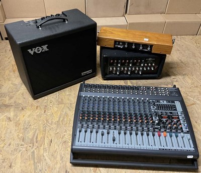 Lot 2361 - A Vox amp, a Gear4music PA612D, a Moog...