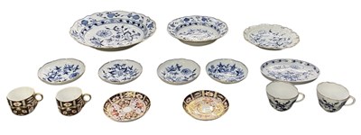 Lot 539 - MEISSEN; a 19th century blue and white plate...
