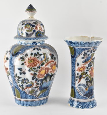 Lot 545 - NAKKOM; a Dutch Delftware tin-glazed lidded...