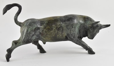 Lot 651 - A modern contemporary patinated bronze figure...