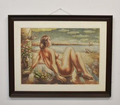 Lot 188 - JENNY BARDELL; oil on canvas, 'Sea View Bumble...